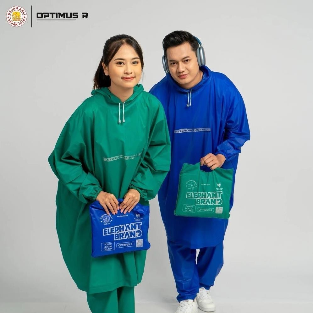 Jas Hujan Optimus / Jas Hujan Ponco Lengan+Celana Optimus / Jas Hujan Merek Elephant Brand