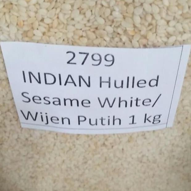 

Terlaris Indian Hulled Sesame White Wijen Putih 1Kg
