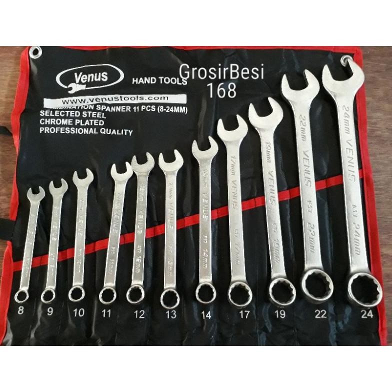 NEW [Original100%] Kunci Ring Pas Set VENUS 8-24/8-22 VENUS Pro/Bison Pas/Ring Set 22 24 Diatas Diam