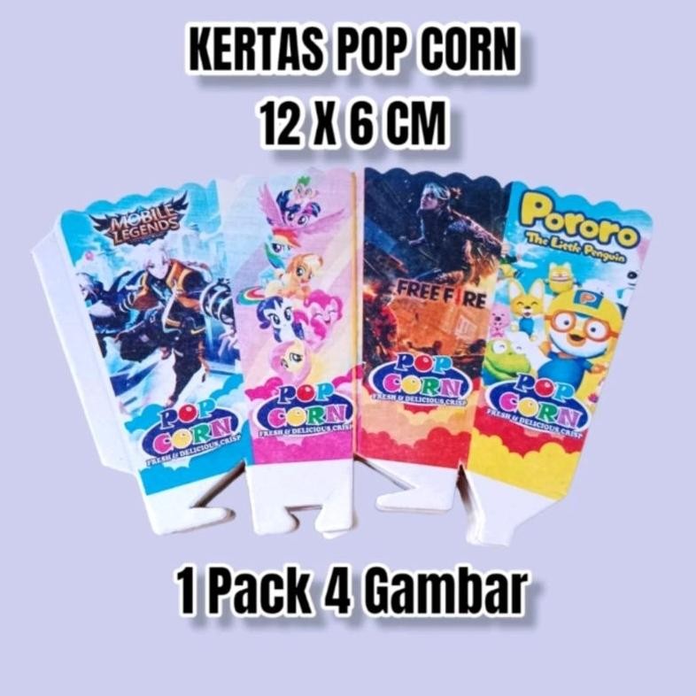 

Promo Wadah Pop Corn Isi 100 Pcs Ukuran 12 X 6 Cm 1 Pack Ada Motif 4 Gambar Prermium