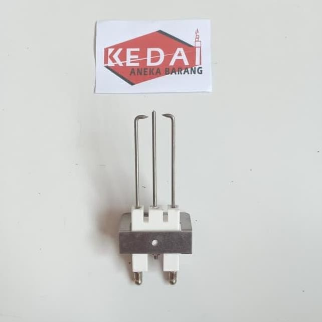 HJK Busi Jarum Pemantik Pematik Elektroda Keramik Ceramic Gas LPG NG 3 Kaki Pin Lurus Kuku Macan Ign