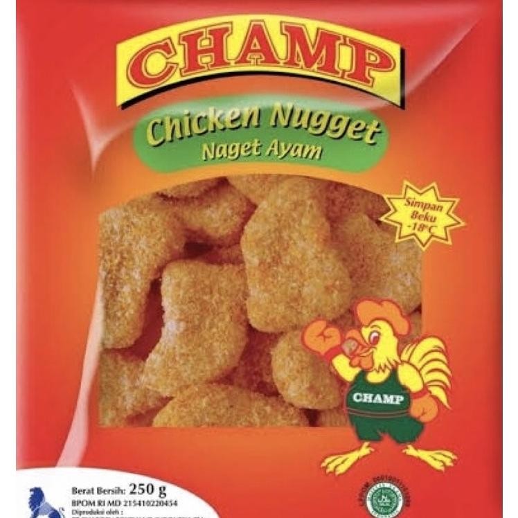 

Berkualitas Champ Chicken Nugget ( Naget Ayam Kombinasi) 225 G Berkualitas