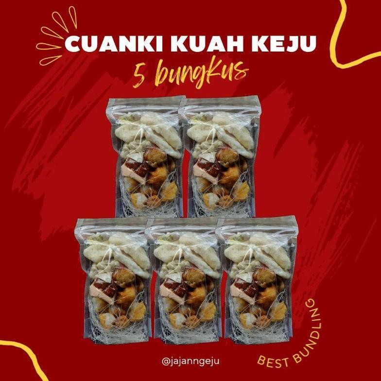 

[READY STOCK] Paket Cuanki Cheese Instan Kuah Keju Porsi Jumbo 5 pcs nUg