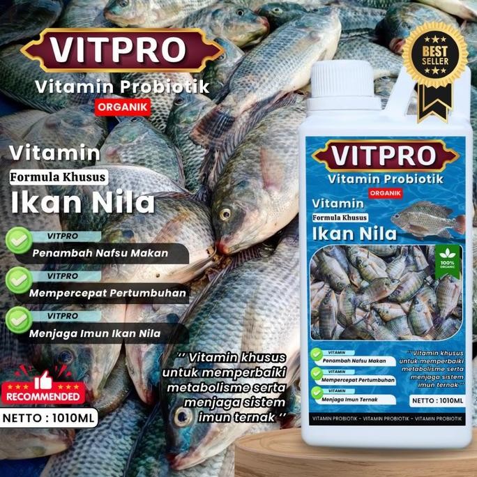 

Terlaris Vitpro Ikan Nila (1010Ml) I Vitamin Penggemuk Ikan I Vitamin Penambah Nafsu Makan Ikan L Obat Nafsu Makan Ikan 100% Organik