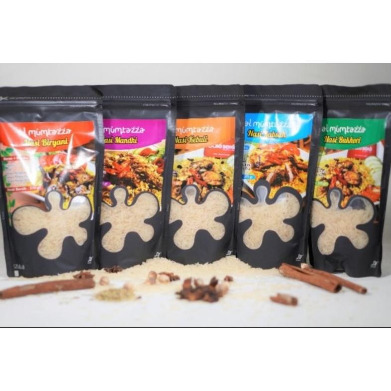 

Al Mumtazza nasi arab Instan KEBULI BIRYANI MANDHI KABSAH BUKHORI 350 gr nUg