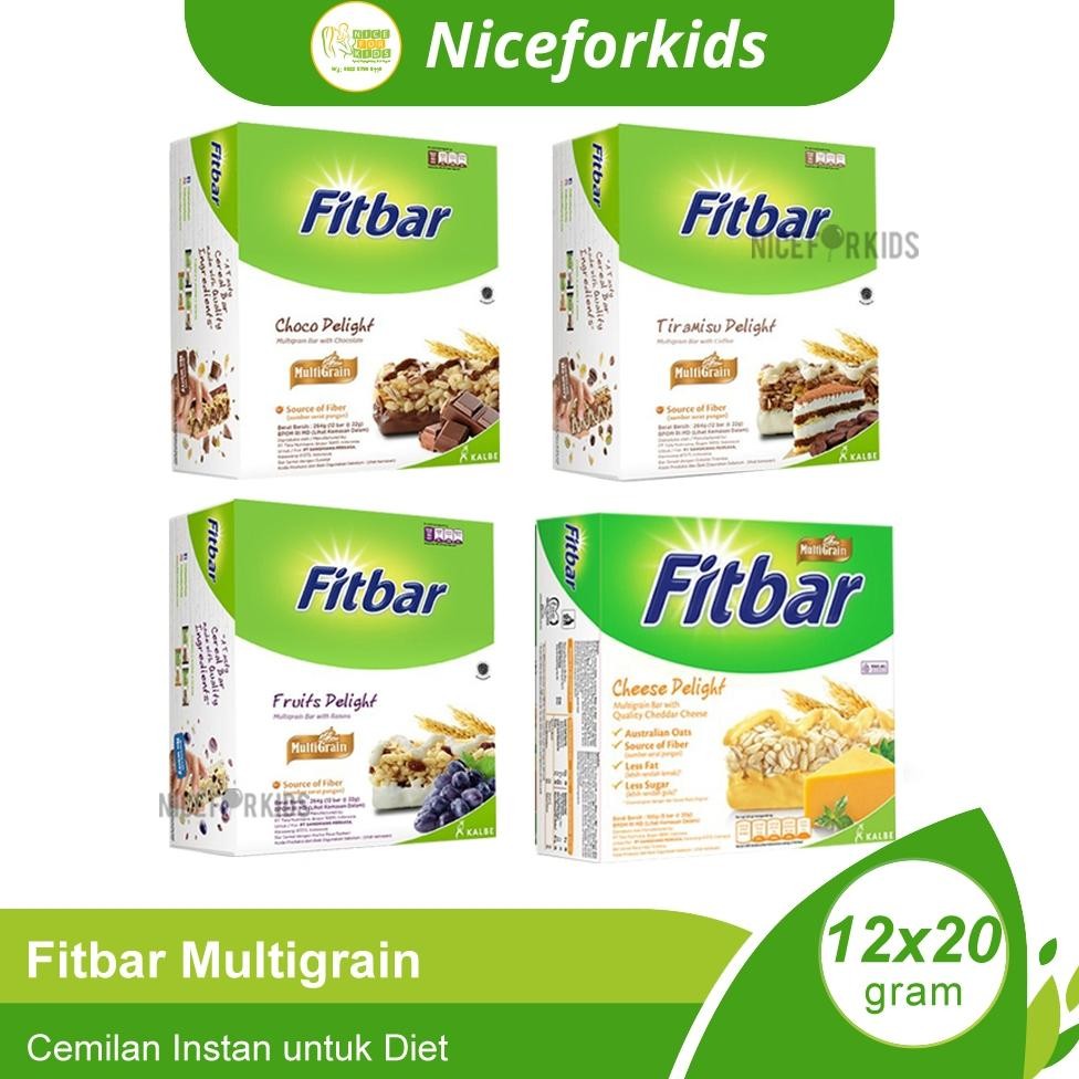 

Fitbar Camilan Instan Kemasan Box Isi 12 (20gr) / Cemilan untuk Diet AST nUg