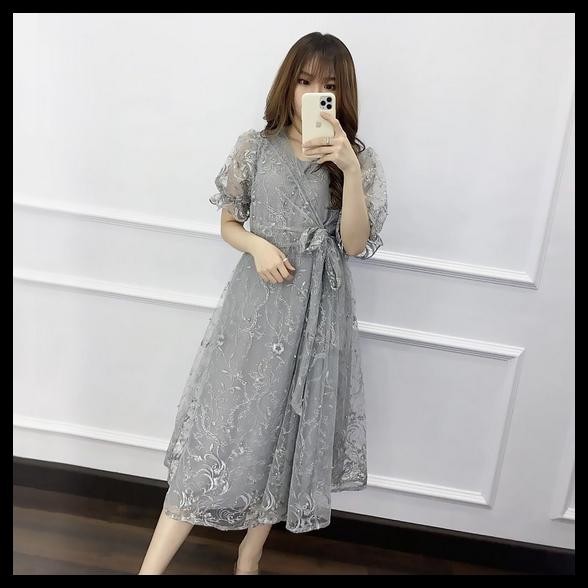 MIDI DRESS NATAL LIVINA 3UKURAN M L XL / REKOMENDASI OUTFIT BAJU PESTA KONDANGAN WANITA GAYA KOREA B