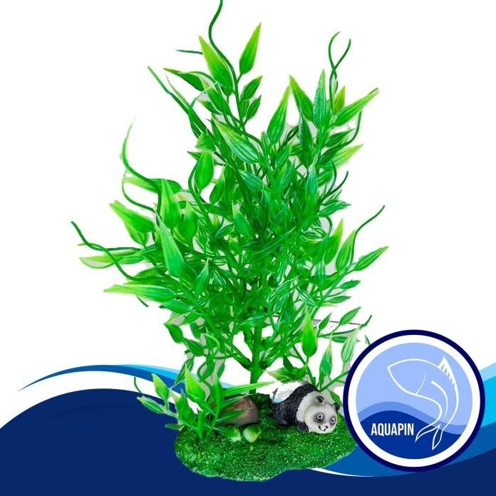 Terlaris Hiasan Aquarium Aquascape Panda Malas Dibawah Pohon 2402 Terbatas