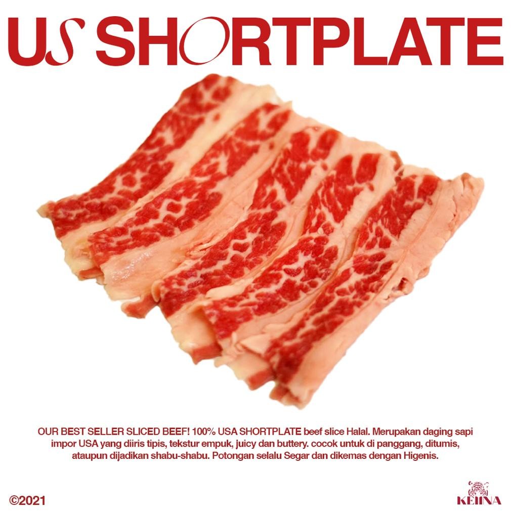 

Daging Sapi Beef US Shortplate Slice Sukiyaki Yakiniku AST nUg
