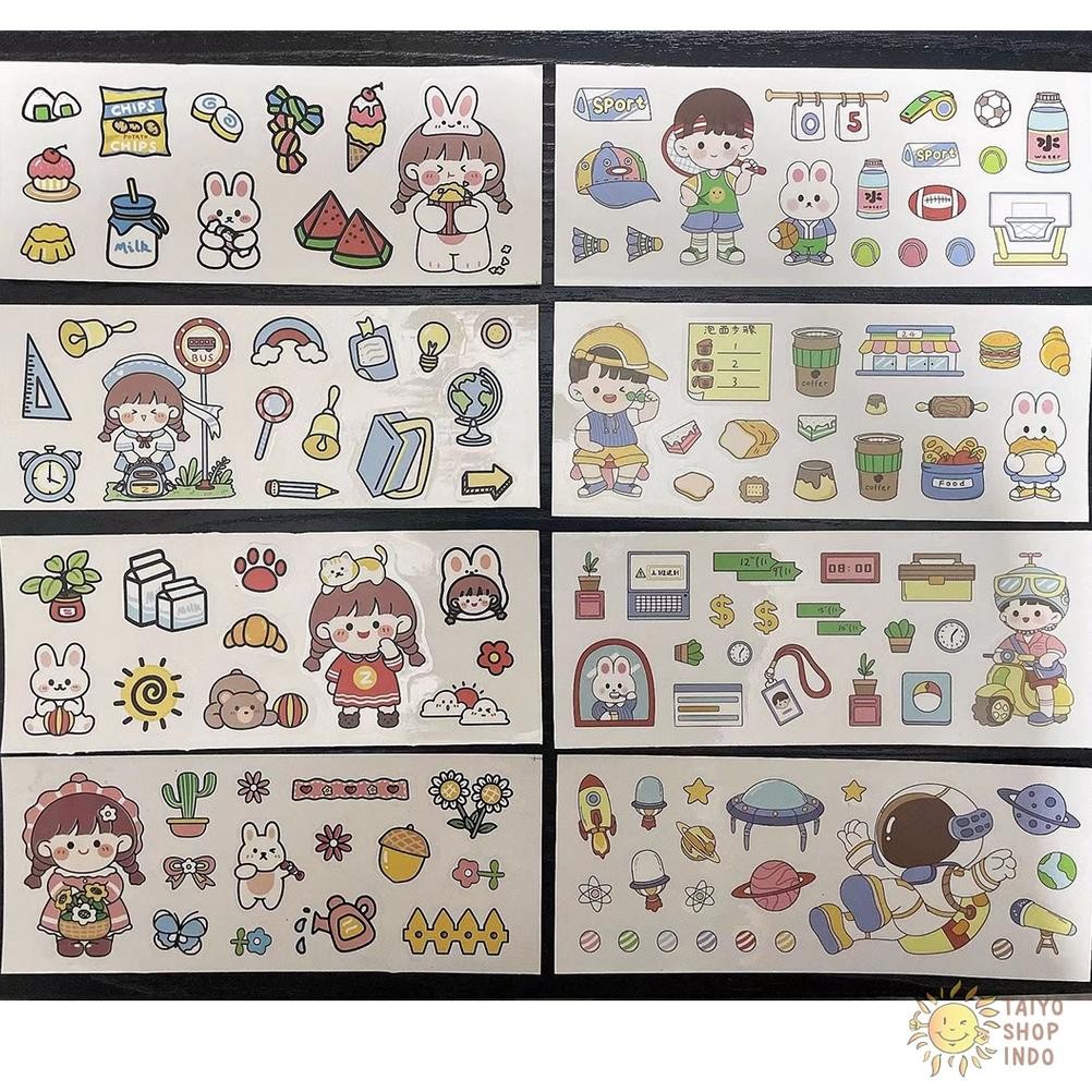 

[original] sticker aesthetic panjang karakter 2d 1 pcs stiker korea motif anti air waterproof tumbler [terlaris] [terbaik]