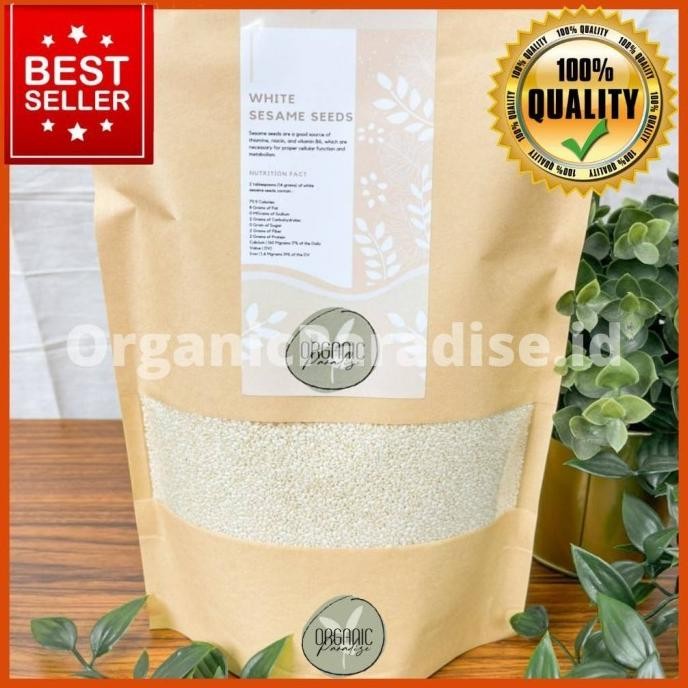 

Terlaris Wijen Putih / White Sesame 500Gr Raw Premium Quality Organic Paradise