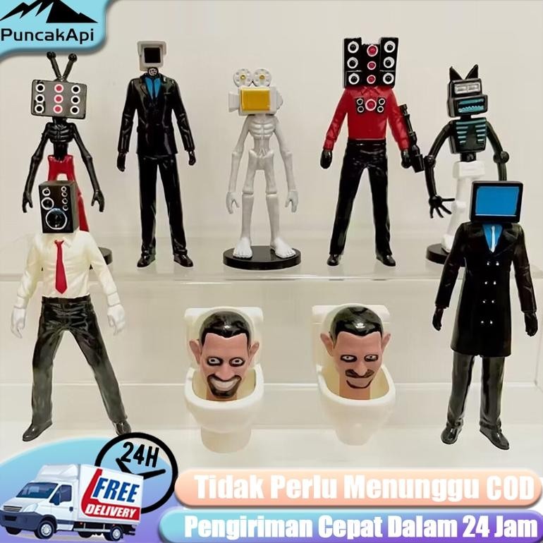 ''Terlaris" Mainan Skibidi Toilet Siren Head Figure Pajangan Mainan Skibidi Toilet 9Pcs Siren Head F