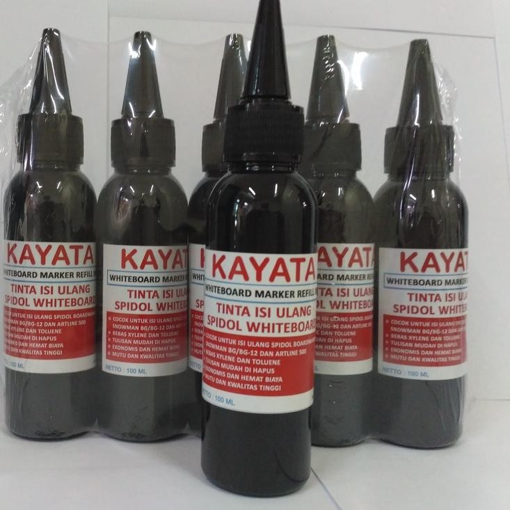 

RB Tinta Spidol Whiteboard KAYATA 100ml Tinta Isi Ulang dan Refill Spidol Whiteboard-Per Botol