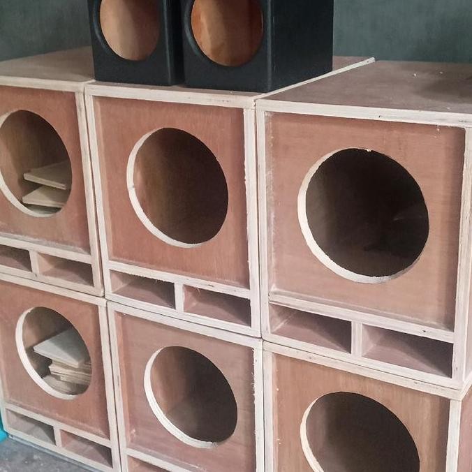 Box Speaker Subwoofer 6 Inch Mini Scoop Bahan Semi Meranti 12 Mm New Stok