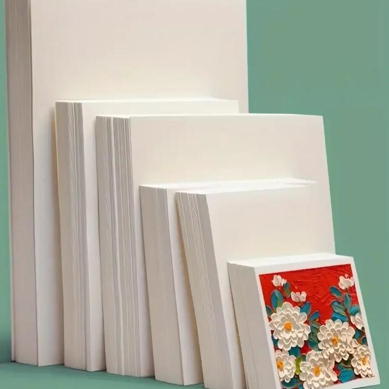 

25 Sheets Square Watercolor Paper Oil Pastel Paper Painting Sketch Blank Drawing Cardboard Heavy Color Artist Oil Painting Stick