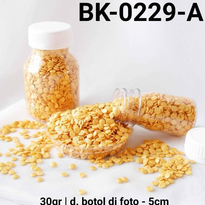 

] BK-0229-A Sprinkles springkel 30gr konfeti confetti bulat emas