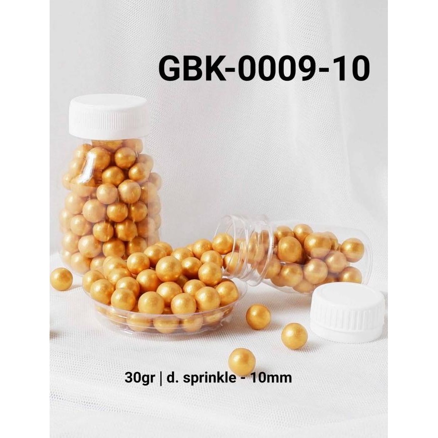 

hanya disini] GBK-0009-10 Sprinkles sprinkle sprinkel 30 gram mutiara emas