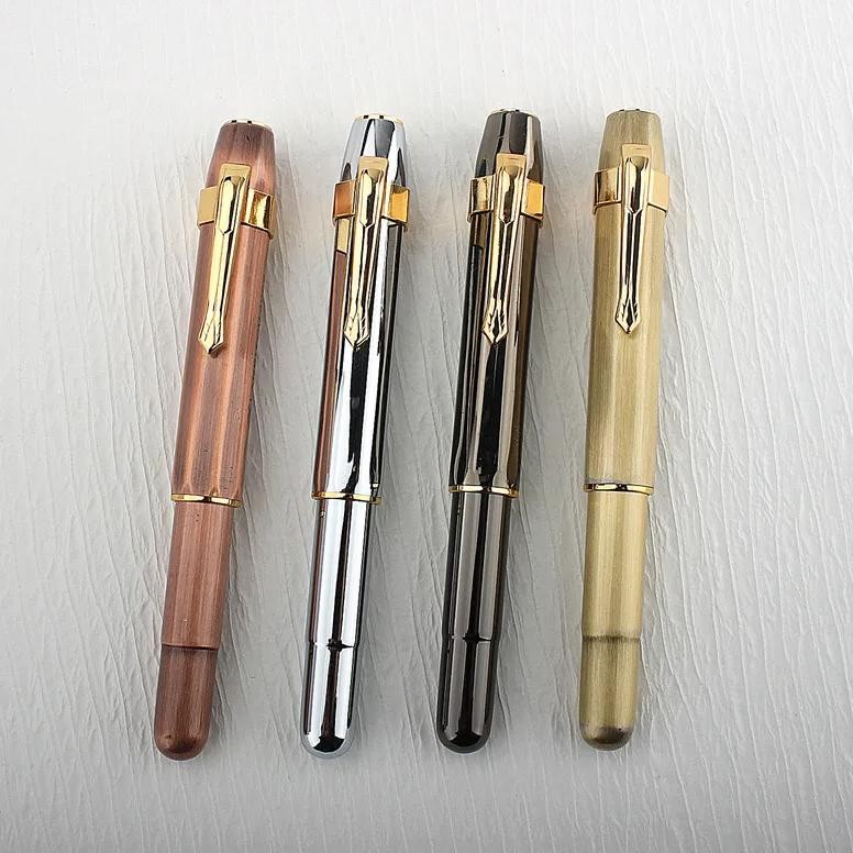 

Lanbitou 3062 Alpha Brass Fountain Pen F M 0.5Mm 0.7Mm Nib Travel Vintage Metal Antique Brass Pen Pocket Artwork Calligraphy Pen