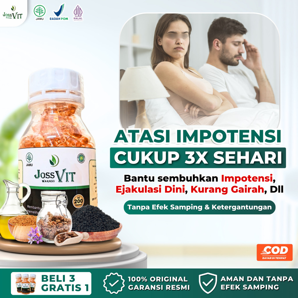 Joss Vit Obat Impotensi Ejakulasi Dini Lemah Syahwat dan Kurang Gairah 100% Herbal Original