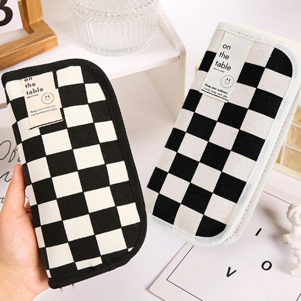 

Dw-45 [Cod] Kotak Pensil Hitam Putih Kawaii Kapasitas Besar Tas Pena Kanvas Fashion Estetika Kotak Alat Tulis Untuk Anak Perempuan Perlengkapan Sekolah