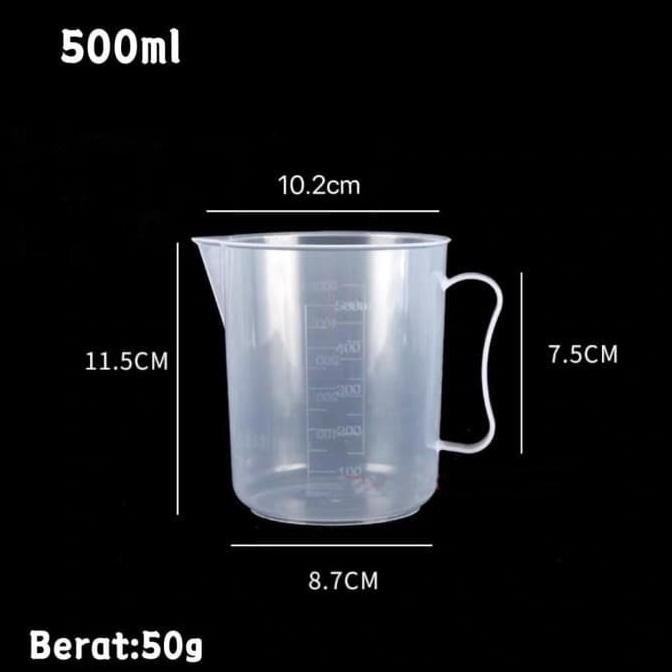 :::::::] Gelas ukur plastik 500ml measuring cup 500 ml