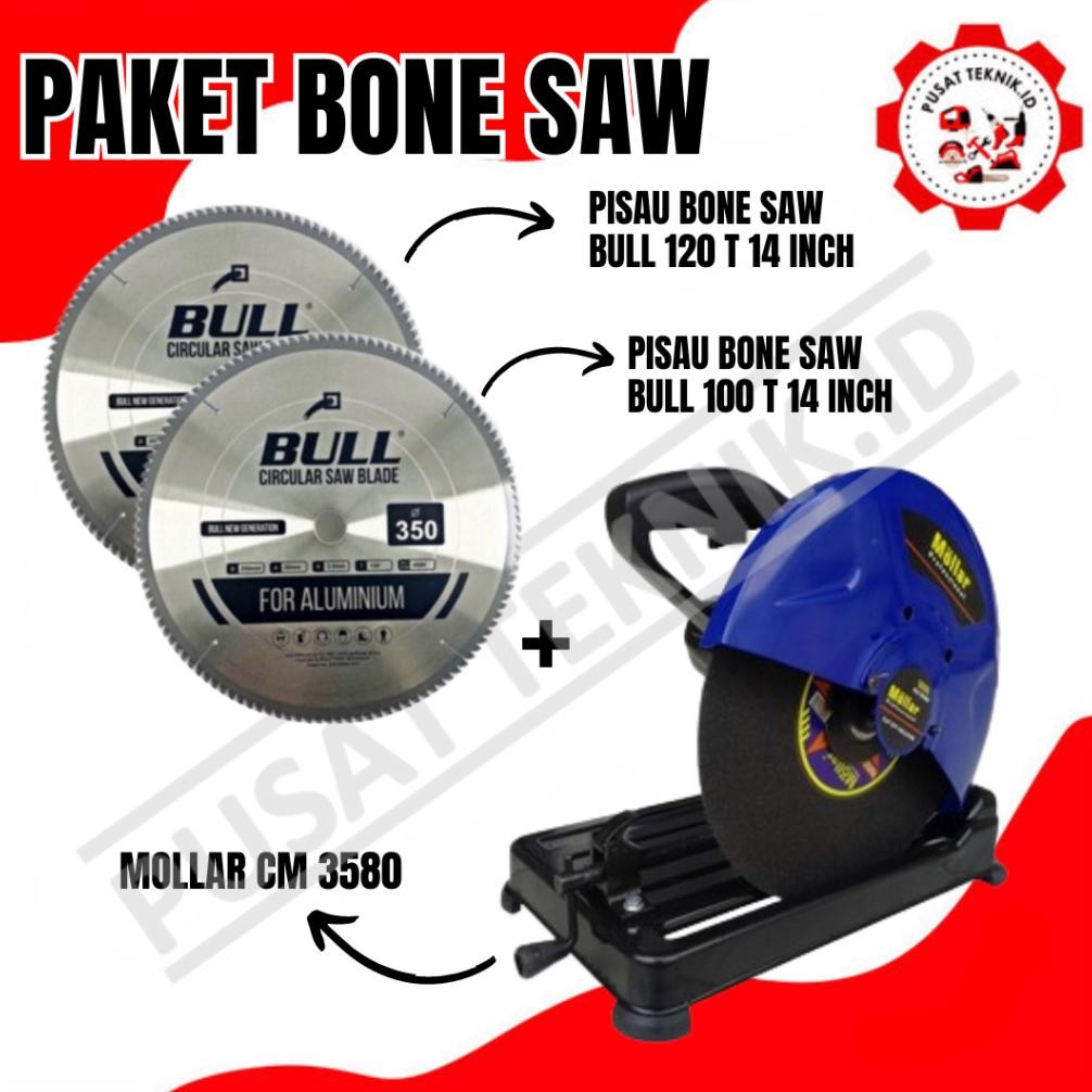 ALAT POTONG TULANG DAGING CUT OFF MOLLAR CM 3580 14" & PISAU POTONG TULANG 14"x 120T