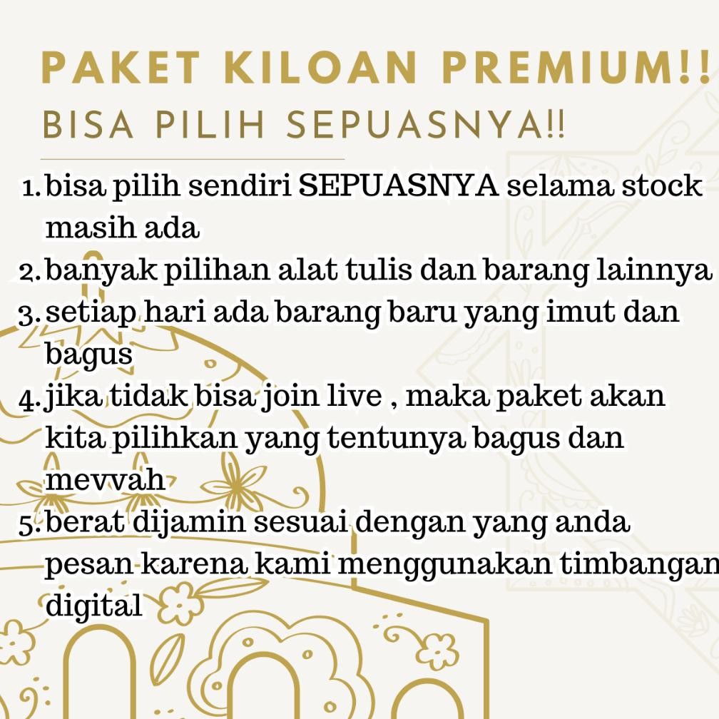 

RB Paket Alat Tulis 1000 Gram Isi Pulpen Paket Alat Tulis Pilih Sepuasnya Tanpa Batas Paket Usaha Premium