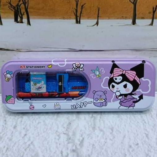 

''Terlaris" Kotak Pensil Kaleng Ada Isi Model Jendela Kt-6631 Pencil Case Tepak Murah