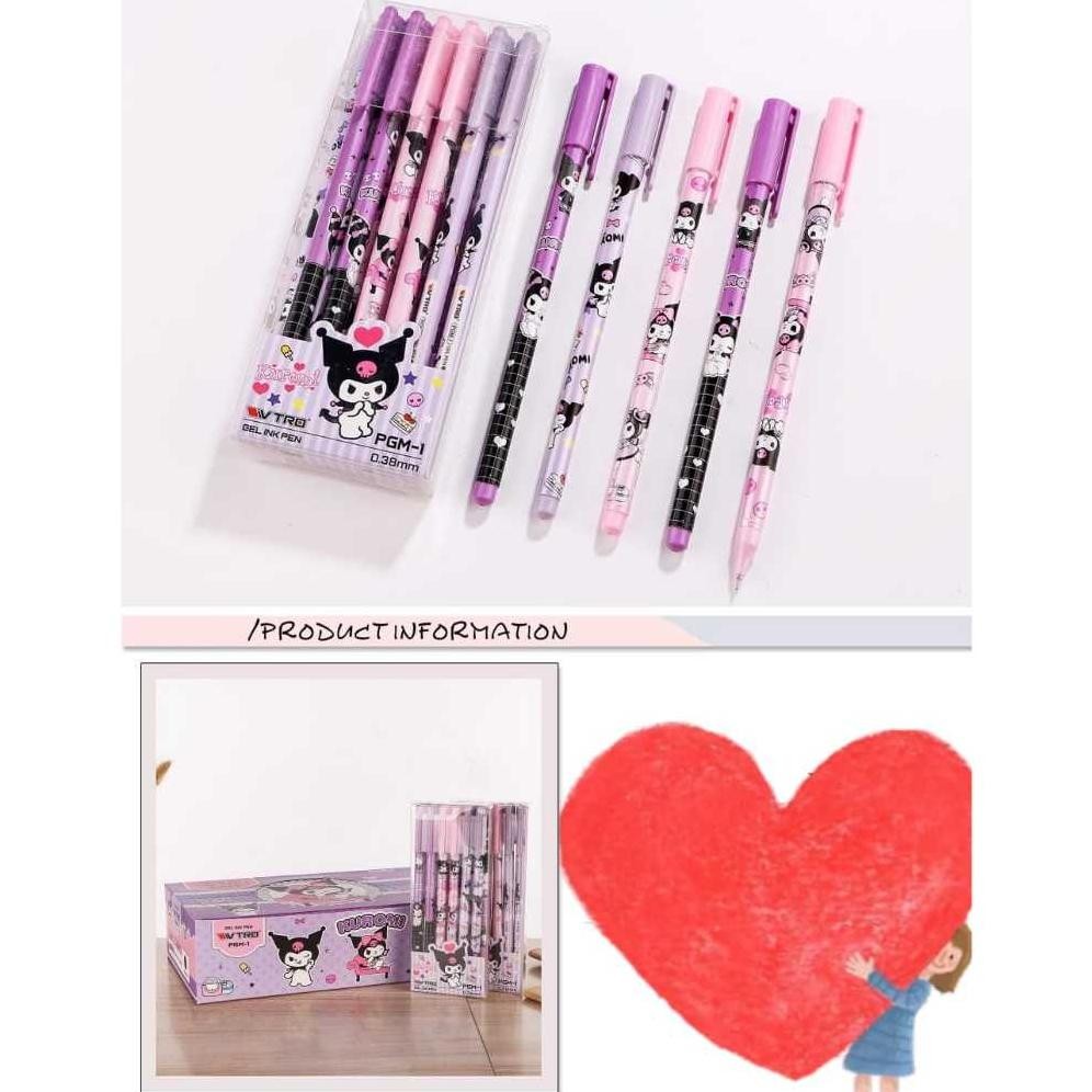 

''Terlaris" (12 Pc) Pen Gel Pena Gel Kuromi Melody 046 037 Murah