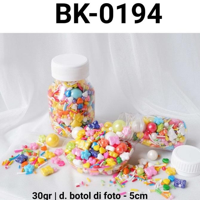 

] BK-0194 Sprinkles sprinkle sprinkel 30gr 30 gram mix warna warni