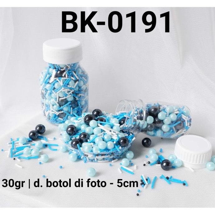 

best produk] BK-0191 Sprinkles sprinkle sprinkel 30gr 30 gram biru laut hitam