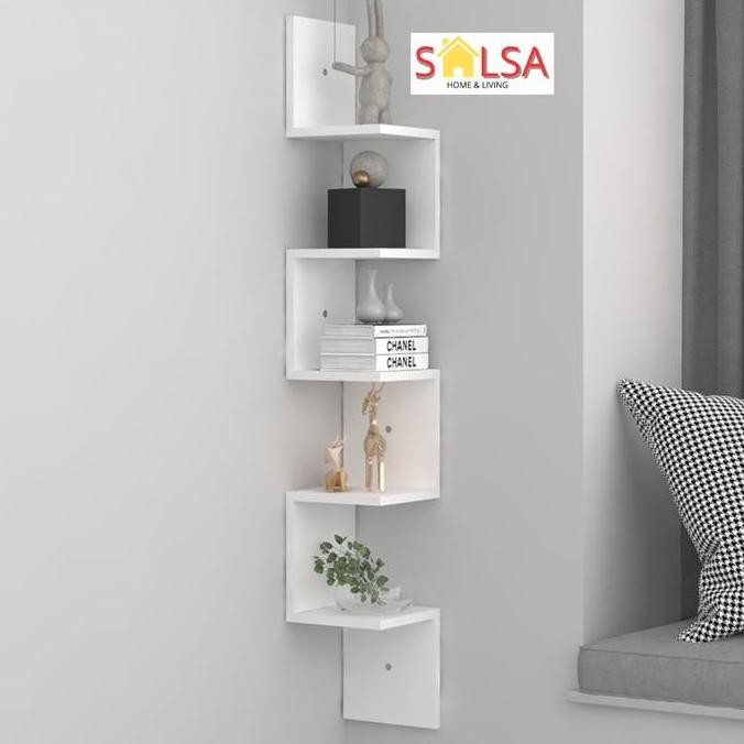 Rak Sudut Persegi Rak Sudut Tempel Ruang Tamu Minimalis Furniture