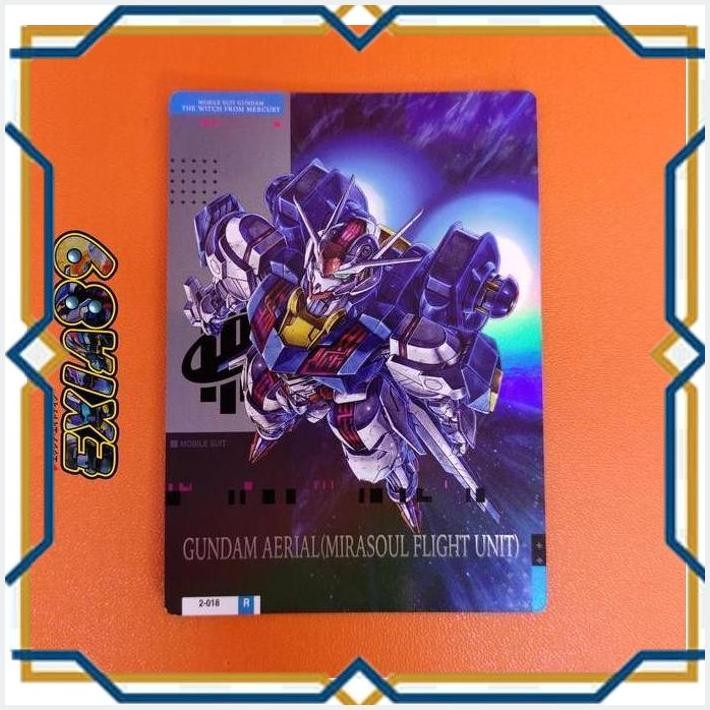 [exi] carddass gundam card collection the with of mercury 2-018 [r] - gundam aerial (mirasoul flight
