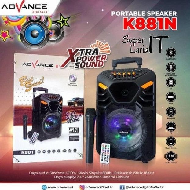 Speaker Portable Meeting Aktiv Bluetooth Advance K881N K881 K 881 881N New Stok