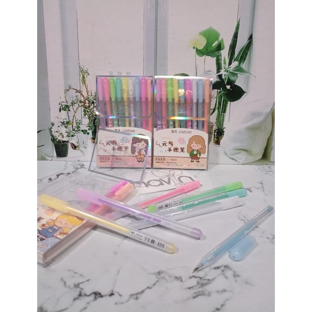

''Terlaris" Pen Gel 6 Warna Pastel Candy Jiandan / Gel Pen 6 Warna / 9 Warna Murah