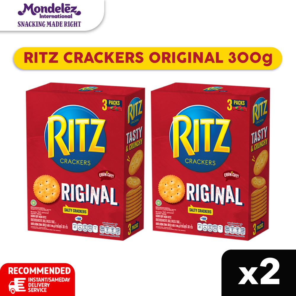 

Ritz Biskuit Original 300g. Biskuit Gurih dan Renyah favorut keluarga - twinpack