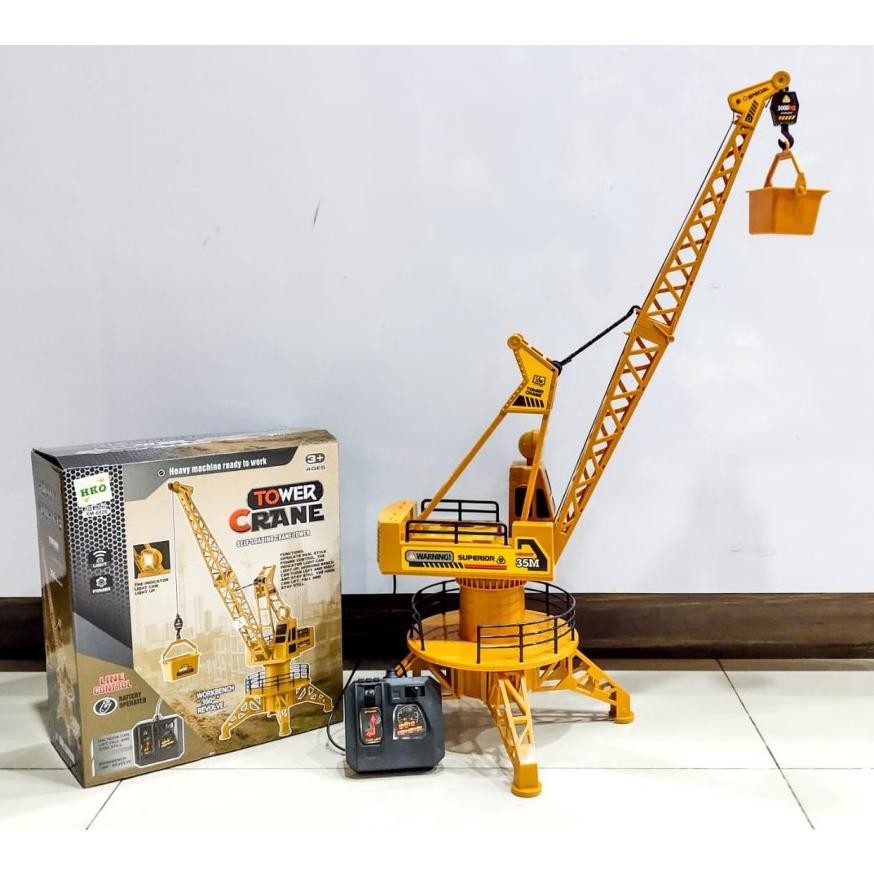 Mainan Anak Rc Tower Crane Alat Berat