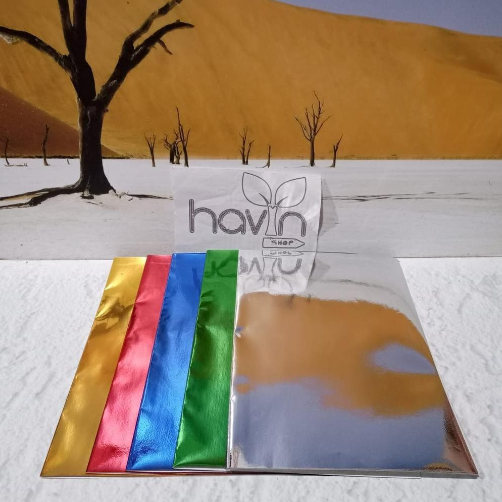 

''Terlaris" (20 Lembar) Sampul Buku Book Cover Metalik Metalic Warna Warni Murah