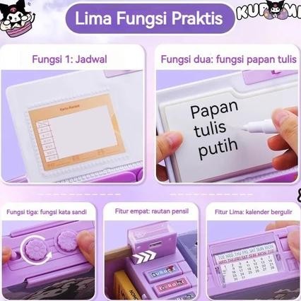 

Fx-4 Tempat Pensil Multifungsi Kuromi Untuk Anak Perempuan, Tempat Pensil Otomatis Dengan Kunci Kata Sandi