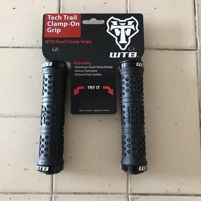 Handgrip Wtb Tech Trail Clamp On Grip Black Original Dan Terpercaya