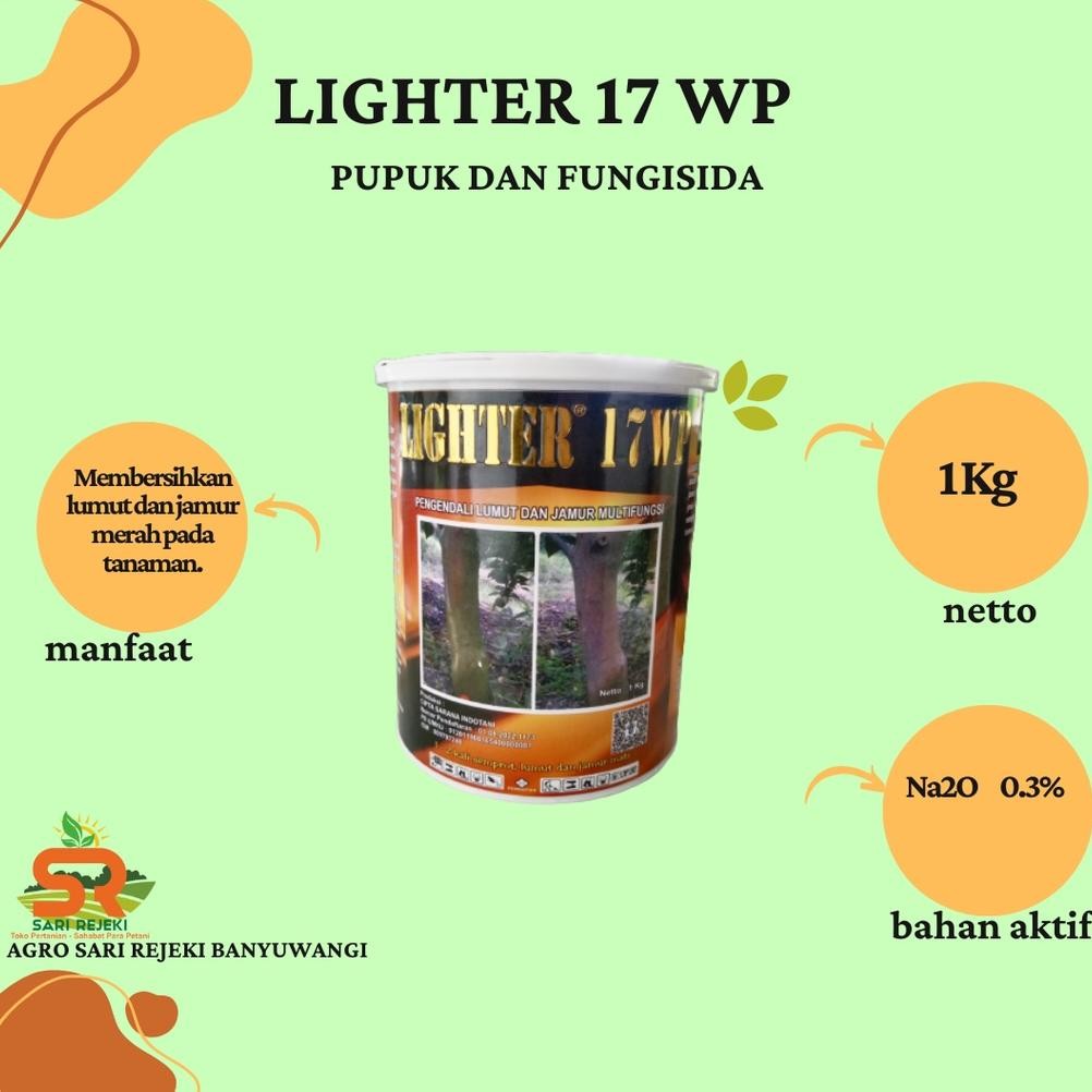 TERLARIS LIGHTER 17WP 1KG FUNGISIDA  PENGENDALI PEMBERSIH LUMUT JAMUR PADA BATANG DAN RANTINGTANAMAN