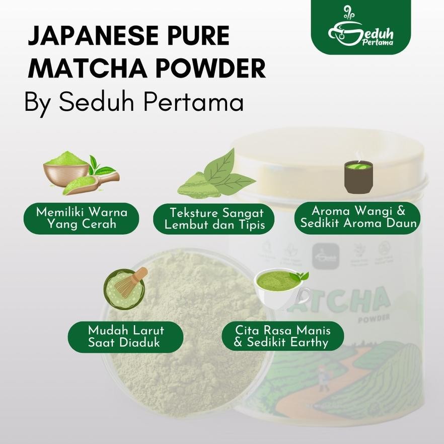 

Matcha Powder 100G Japan Pure Matcha Powder Japanese Matcha Kemasan Tin 100G