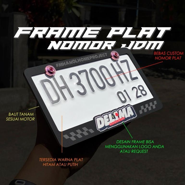 FRAME PLAT NOMOR JDM PNP SEMUA MOTOR MOONEYES CUSTOM PLAT FRAME JDM PLAT AKRILIK PLAT NOMOR JDM PLAT