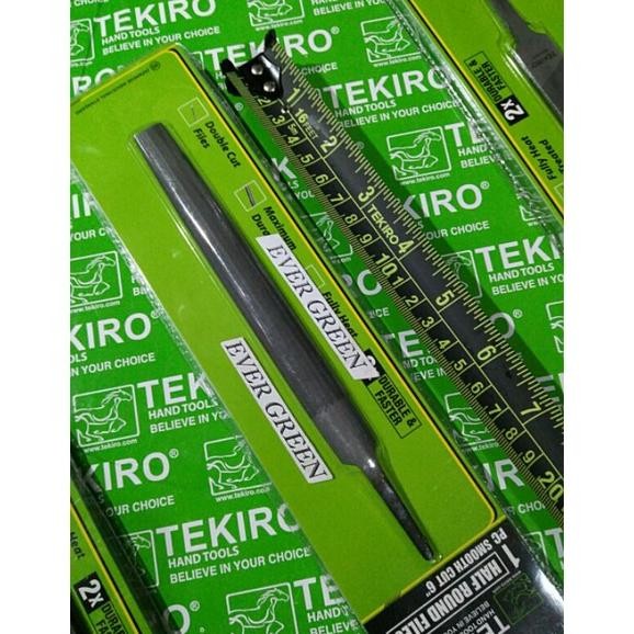 NEW Kikir Setengah Bulat 6" in TEKIRO kikir besi baja ukuran 6 inchi (15 ~ 20 cm) x Lebar 16 mm (Set