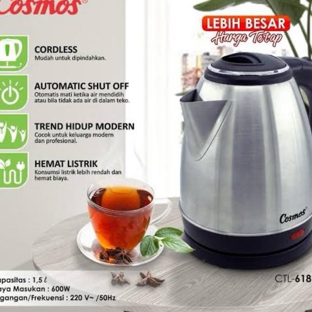 Ketel Listrik Cosmos Kettle Ctl 618 Cetel Pemanas Air Pemasak Air Hote Promo