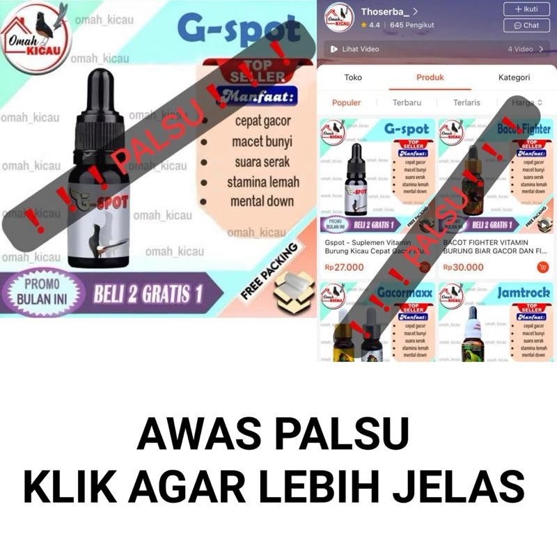 NEW PRODUCT GSPOT VITAMIN KHUSUS BURUNG KACER MENAIKAN BIRAHI MENAIKAN MENTAL MENGGACORKAN KACER MEN
