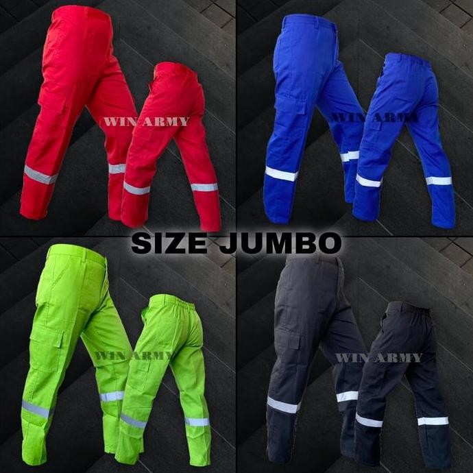 JUMBO Wearpack Bawahan Jumbo / Celana Cargo Panjang Safety Jumbo / Celana kerja Jumbo / Wearpack Saf