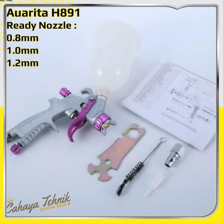 Spray Gun Auarita H891 HVLP 0.8/1.0/1.2mm Cup 250ml