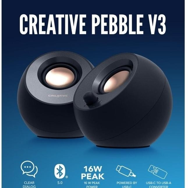 Stock In Creative Pebble V3 Bluetooth 5.0 Desktop Speaker