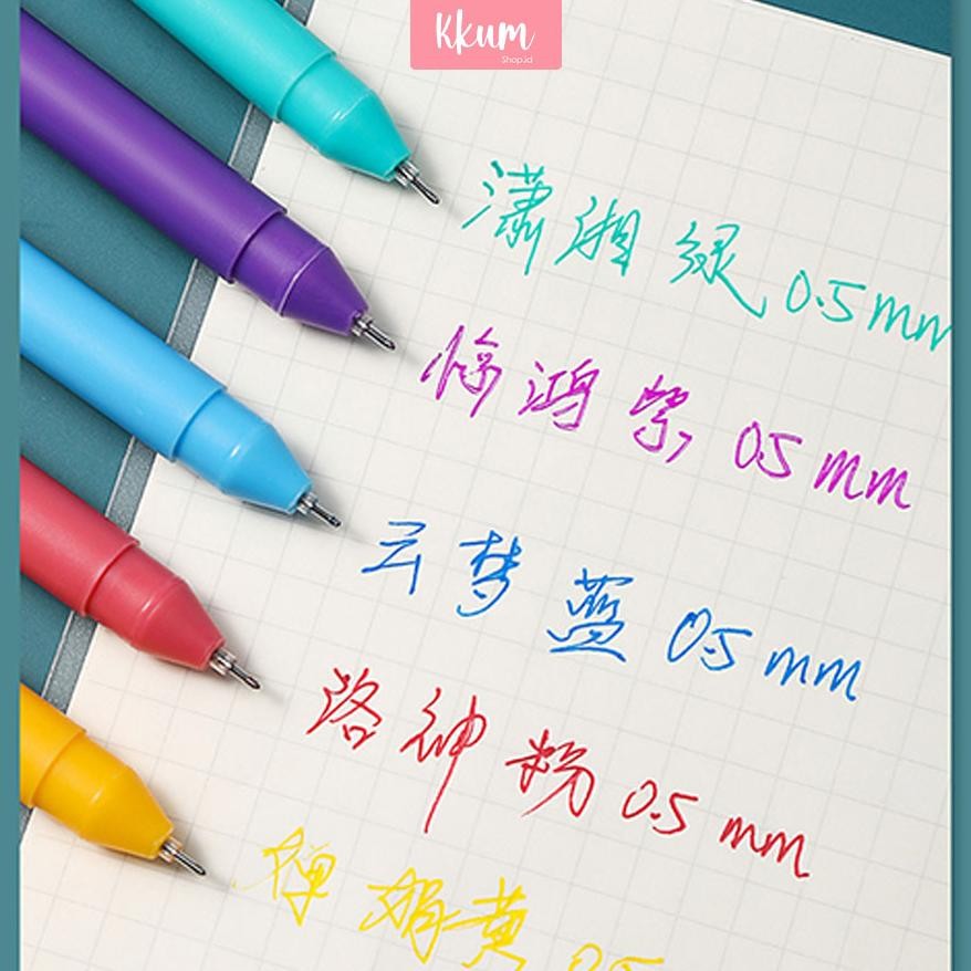 

KEKINIAN 5PCS SET PEN GEL MORANDY 0.5MM/ PULPEN GEL WARNA MACARON JOURNAL TERLARIS
